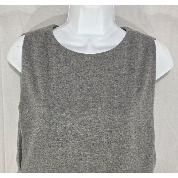 EMPORIO ARMANI Womens Virgin Wool Sheath Dress Minimalist Pockets Gray Italy 38 - Picture 10 of 16